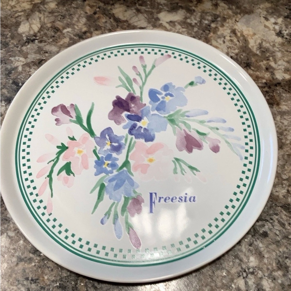 Floral Cake Plate and Server Set - Picture 2 of 4